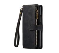 kuaijiexiaopu Étuis, Kickstand Flip Phone Cover with Card Holder, Leather Zipper Wallet Case Compatible with Samsung Galaxy Z Fold 6/5/4 5G/W23 A56/A36/A16(Noir,Z Fold4 5G/W23)