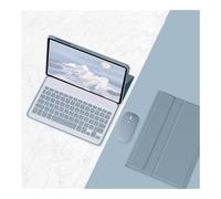 kuaijiexiaopu Housse de Clavier Amovible, étui en Cuir PU et TPU Compatible avec Xiaomi Pad 5/5 Pro 11 Pouces(Misty Blue+Keyboard+Mouse)