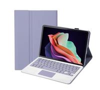 kuaijiexiaopu Housse de Protection for Tablette avec Clavier, étui en Cuir PU et TPU Compatible avec Lenovo Tab P11 2e génération 11,5 Pouces TB350FU/TB350XU 2023(Purple+Touch Keyboard)