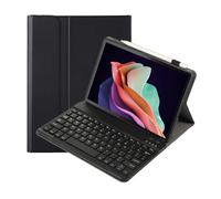 kuaijiexiaopu Housse de Protection for Tablette avec Clavier, étui en Cuir PU et TPU Compatible avec Lenovo Tab M11 11 Pouces TB330FU/TB330XU 2024(Black+Keyboard)