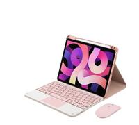 kuaijiexiaopu Silicone+Leather Protective Case with Pen Slot, Detachable Keyboard Suitable for Honor 9-12.1 inch(Pink+Touch Keyboard+Mouse)