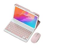 kuaijiexiaopu Silicone+Leather Protective Case with Pen Slot, Detachable Keyboard Suitable for Honor 9-12.1 inch(Pink+Keyboard+Mouse)