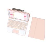 kuaijiexiaopu Tablet Protective Case with Keyboard and Mouse Set Suitable for iPad 11th Gen/10th Generation 10.9-inch Universal(Square Touch Keyboard+Pink)