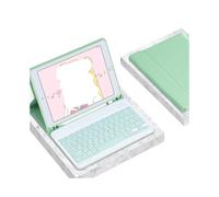 kuaijiexiaopu Tablet Protective Case with Keyboard and Mouse Set Suitable for iPad Air 13 inches/Pro 12.9 inch(2018-22) Universal(Square Keyboard+Green)
