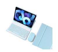 kuaijiexiaopu Tablet Protective Cover Keyboard Set with Pen Slot Suitable for iPad Pro 11 inch 2022/2021/2020 Universal(Sky Blue+Sky Blue Keyboard+Mouse)