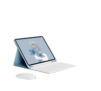 kuaijiexiaopu Tablet Protective Cover Keyboard Set with Pen Slot Suitable for iPad Pro 11 inch 2022/2021/2020 Universal(Mist Blue+White Keyboard+Mouse)