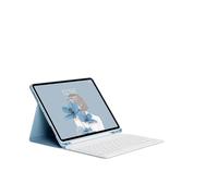 kuaijiexiaopu Tablet Protective Cover Keyboard Set with Pen Slot Suitable for iPad Pro 11 inch 2022/2021/2020 Universal(Mist Blue+White Keyboard)