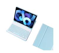 kuaijiexiaopu Tablet Protective Cover Keyboard Set with Pen Slot Suitable for iPad Pro 12.9 inch 2022/2021/2020 Universal(Sky Blue+Sky Blue Keyboard)