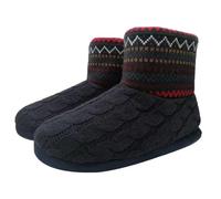 KuaiLu Chausson Botte Homme Hiver Peluche Chaud Memoire Forme Pantoufle | Hommes Chausson Montant Laine Fourrure Doublure Charentaise Maison de Slippers Bottine Antidérapant Interieur Semelle