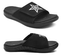KuaiLu Sandales Hommes Plage Piscine Sport Claquette Antidérapante Légère Support de L'arche Reglables Bout Ouvert Pantoufle D'été Taille 45