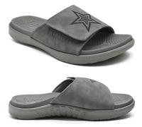 KuaiLu Sandales Hommes Plage Piscine Sport Claquette Antidérapante Légère Support de L'arche Reglables Bout Ouvert Pantoufle D'été Taille 45
