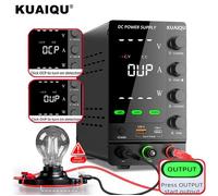 KUAIQU 0-30V 0-10A alimentation laboratoire Alimentation stabilisée avec OCP OVP préprogrammables 24h/24 en charge continue