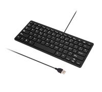 KUAIYIJU 78Keys Clavier espagnol fond noir lettres blanches remplacement pour ordinateur