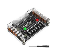 KUAIYIJU Adaptateur d'alimentation 24P de 24 broches à 12 ports d'extension USB avec interrupteurs à bascule de tension, insert latéral