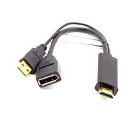 KUAIYIJU Câble convertisseur HDTV vers DisplayPort avec port USB prenant en charge jusqu'à 4 K60 Hz pour ordinateurs portables et consoles de jeu
