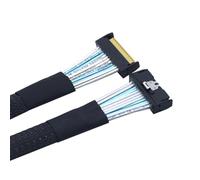 KUAIYIJU Câble d'extension professionnel 8i 74P vers 2 x SFF 8654 4I MCI0 8i mâle vers SFF8654 mâle pour cibles 50/70 cm