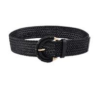 KUAIYIJU Ceinture de cowgirl tressée bohème vintage large pour filles de campagne à porter au quotidien, Noir , 112 cm