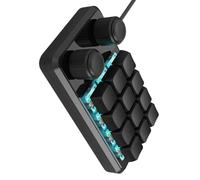KUAIYIJU Claviers avec 12 touches programmables LED, deux boutons de contrôle et fonctionnalité pour les jeux et le travail