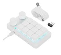 KUAIYIJU Claviers macros personnalisables avec éclairage RVB 12 touches, deux boutons de commande, récepteur et câble USB C