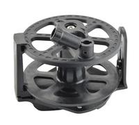 KUAIYIJU Lignes de pêche réglables en forme de roue de pêche moulinets en fonte avec poignée pliable Accessoires de pêche