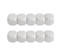 KUAIYIJU Lot de 10 dés blancs en acrylique de 16 mm avec dessus lisse - 6 faces vierges