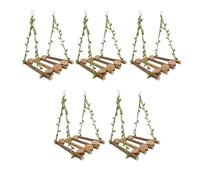 KUAIYIJU Lot de 5 jouets en forme de cage à oiseaux en bois pour perroquets