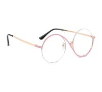 KUAIYIJU Lunettes de vue vintage unies, anti-lumière bleue, monture dorée, monture plate, lunettes optiques, monture ronde, a