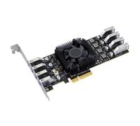 KUAIYIJU Mises à niveau PC avec 8 ports USB 3.2 PCIe carte rapide 5 Gbit/s transmission de données multiports interfaces USB carte d'extension