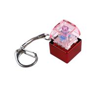 KUAIYIJU Porte-clés pour soulager le stress - Claviers mécaniques - Outil testeur avec base en alliage à effet lumineux coloré