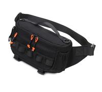 KUAIYIJU Sac banane résistant aux rayures - Sac de poitrine portable pour la pêche en plein air - Sacs de sport pour adultes, Noir