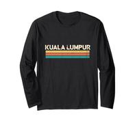 Kuala Lumpur, Malaisie, nom de Ville, Couleurs Vintage Classiques Manche Longue