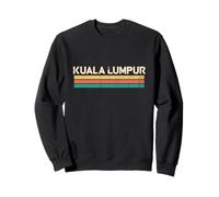Kuala Lumpur, Malaisie, nom de Ville, Couleurs Vintage Classiques Sweatshirt