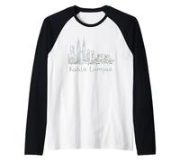 Kuala Lumpur Malaisie Souvenir de Voyage Panorama City Cadeau Manche Raglan