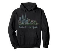 Kuala Lumpur Malaisie Souvenir de Voyage Panorama City Cadeau Sweat à Capuche