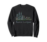 Kuala Lumpur Malaisie Souvenir de Voyage Panorama City Cadeau Sweatshirt