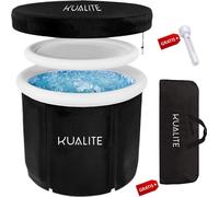 KUALITE® Bain de glace gonflable - Thermomètre et sac de rangement s - 75x80cm - env. 320L - Baignoire autoportante - Pliable