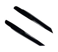 KUANDEDIAN 2 pièces Garniture Sourcil Phare Voiture pour VW Touran 2011-2015, ABS Avant Phares Sourcils Paupières Couverture Autocollant Accessoires,A/Gloss Black