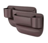 KUANDEDIAN Remplissage d'espace Siège Voiture pour Audi Q3 (2.Gen) Baujahr AB 2018, Cuir PU BoîTe Rangement Espace SièGe Avant LatéRal Porte-Gobelet Organisateur,A/Brown