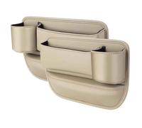 KUANDEDIAN Remplissage d'espace Siège Voiture pour Audi Q5 80A 2017-2023, Cuir PU BoîTe Rangement Espace SièGe Avant LatéRal Porte-Gobelet Organisateur,B/Beige