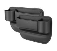 KUANDEDIAN Remplissage d'espace Siège Voiture pour BMW 2er Active Tourer F45 AB 2014, Cuir PU BoîTe Rangement Espace SièGe Avant LatéRal Porte-Gobelet Organisateur,C/Black