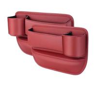 KUANDEDIAN Remplissage d'espace Siège Voiture pour BMW 5 Serie F10 F11 G30 G31 G38, Cuir PU BoîTe Rangement Espace SièGe Avant LatéRal Porte-Gobelet Organisateur,D/Red