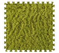 KUANGGE Lot de 16 tapis de jeu en mousse à emboîter - Tapis de jeu moelleux - Carreaux de sol en peluche - Tapis d'éveil pour salon et chambre à coucher