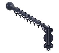 KUANGGE Tringles à Rideaux à 180° pour fenêtres, tringles à Rideaux à Bras pivotant Robustes, présentoir à Rideaux pour Magasin, Cuisine, Salle de Bain,