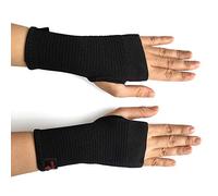 Kuangmi Attelles de Poignet Protège Paume Idéale pour les Entorses, Microtraumatismes Répétés, Tendinites, et Blessures du Sportif- Noir （Paire）M