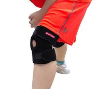 Kuangmi Genouillère ouverte réglable pour enfant Noir