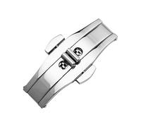 KUARWDVF Bandes de montre Pin Buckle, Accessoires de montre Boucle déployante automatique à double poussoir Fermoir pliant en acier Bouton métallique 4 mm - 6 mm(4x15mm)