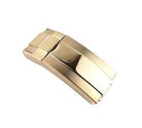 KUARWDVF Bandes de montre Pin Buckle, Fermoir de bracelet de montre 16 mm x 9 mm, boucle à tirette en acier inoxydable massif, 1 pièce(Gold)