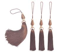 Kuasting Lot de 4 pompons doux et soyeux faits à la main de 29 cm - Marque-pages pour loisirs créatifs, fabrication de bijoux, remise de diplôme, couture de vêtements, accessoires de bricolage,