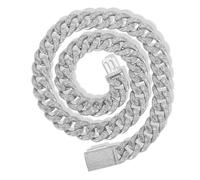 KUATBVL 14K Gold Over S925 Eye Design Collier hip-hop masculin avec une chaîne cubaine Moisanite Micro-Pave, Gift Bling Style Street Style