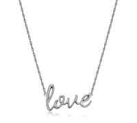 KUATBVL Collier de déclaration délicate pour femmes, pendentif avec des lettres cursives, des adolescents, des bijoux de tous les jours, 16 pouces avec une chaîne d'extension de 2 pouces